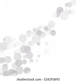 Bubbles Unique Gray White Bright Vector Background