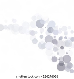 Bubbles Unique Gray White Bright Vector Background