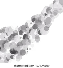 Bubbles Unique Gray White Bright Vector Background