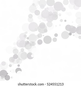 Bubbles Unique Gray White Bright Vector Background