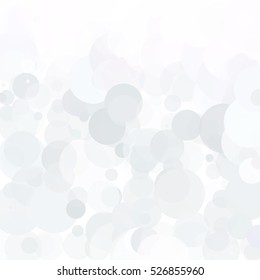 Bubbles Unique Gray White Bright Vector Background