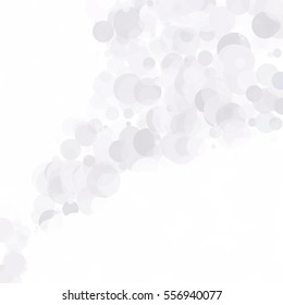 Bubbles Unique Gray White Bright Vector Background