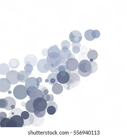 Bubbles Unique Gray White Bright Vector Background
