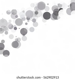Bubbles Unique Gray White Bright Vector Background