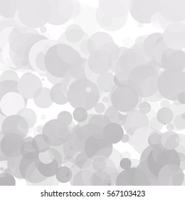 Bubbles Unique Gray White Bright Vector Background
