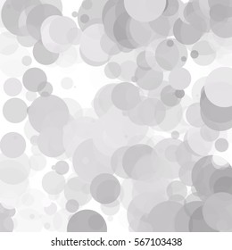 Bubbles Unique Gray White Bright Vector Background