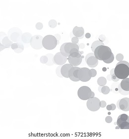 Bubbles Unique Gray White Bright Vector Background