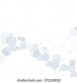 Bubbles Unique Gray White Bright Vector Background