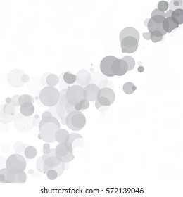 Bubbles Unique Gray White Bright Vector Background