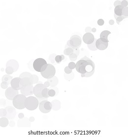Bubbles Unique Gray White Bright Vector Background