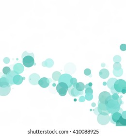 Bubbles Unique Green Bright Vector Background