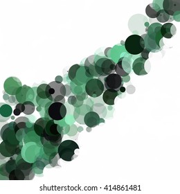 Bubbles Unique Green Bright Vector Background