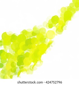 Bubbles Unique Green Bright Vector Background