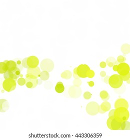 Bubbles Unique Green Bright Vector Background