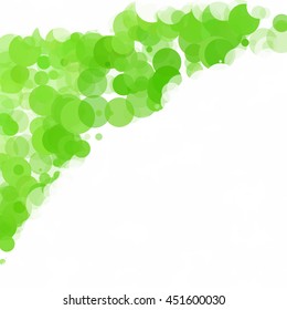 Bubbles Unique Green Bright Vector Background
