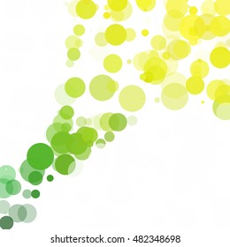 Bubbles Unique Green Bright Vector Background