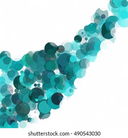 Bubbles Unique Green Bright Vector Background