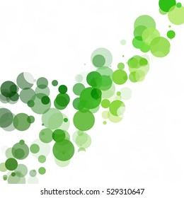 Bubbles Unique Green Bright Vector Background