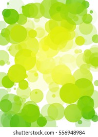 Bubbles Unique Green Bright Vector Background