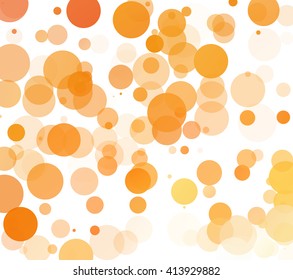 Bubbles Unique Orange Bright Vector Background