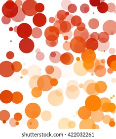 Bubbles Unique Orange Bright Vector Background