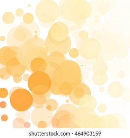 Bubbles Unique Orange Bright Vector Background