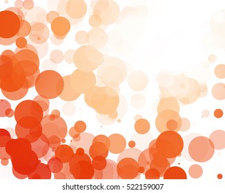 Bubbles Unique Orange Bright Vector Background