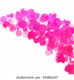 Bubbles Unique Pink Bright Vector Background
