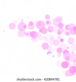 Bubbles Unique Pink Bright Vector Background