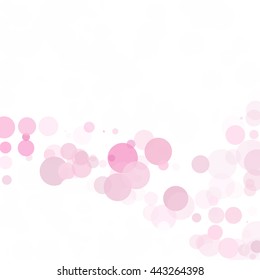 Bubbles Unique Pink Bright Vector Background