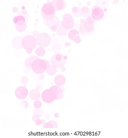 Bubbles Unique Pink Bright Vector Background