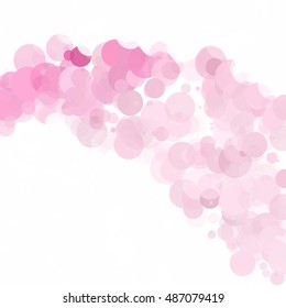 Bubbles Unique Pink Bright Vector Background