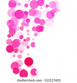 Bubbles Unique Pink Bright Vector Background