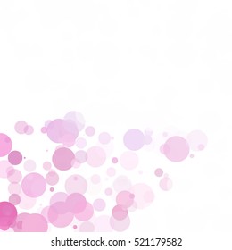 Bubbles Unique Pink Bright Vector Background