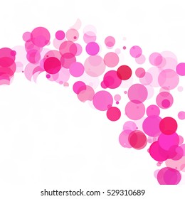 Bubbles Unique Pink Bright Vector Background