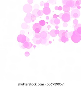 Bubbles Unique Pink Bright Vector Background