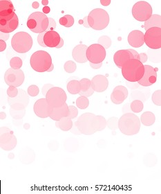 Bubbles Unique Pink Bright Vector Background