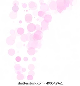 Bubbles Unique Pink White Bright Vector Background