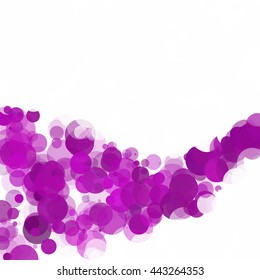 Bubbles Unique Purple Bright Vector Background