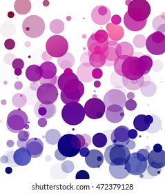 Bubbles Unique Purple Bright Vector Background