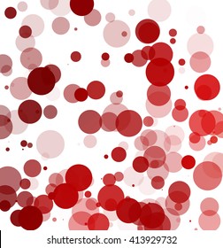 Bubbles Unique Red Bright Vector Background