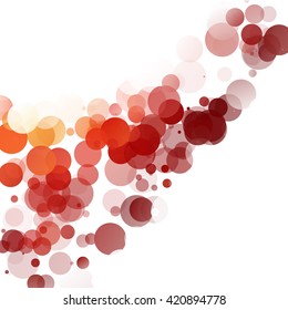 Bubbles Unique Red Bright Vector Background