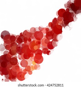 Bubbles Unique Red Bright Vector Background