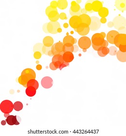 Bubbles Unique Red Bright Vector Background