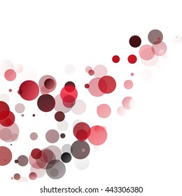 Bubbles Unique Red Bright Vector Background