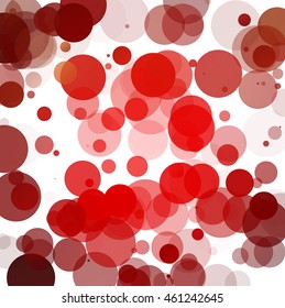 Bubbles Unique Red Bright Vector Background