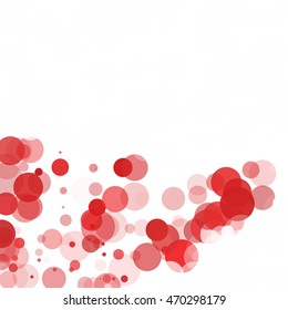 Bubbles Unique Red Bright Vector Background