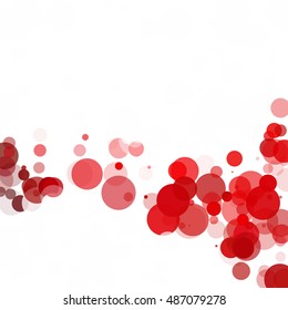 Bubbles Unique Red Bright Vector Background