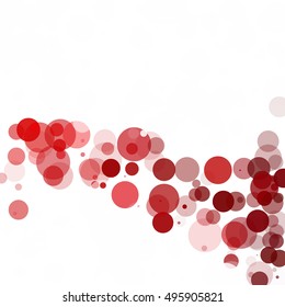 Bubbles Unique Red Bright Vector Background