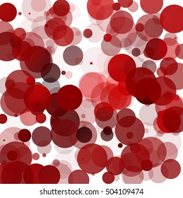 Bubbles Unique Red Bright Vector Background